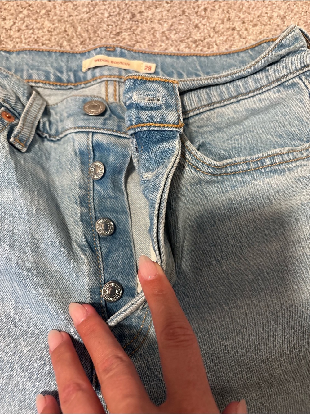 Levi’s Wedgie Bootcut Light Blue Women's Jeans 28x34 - Picture 5 of 8